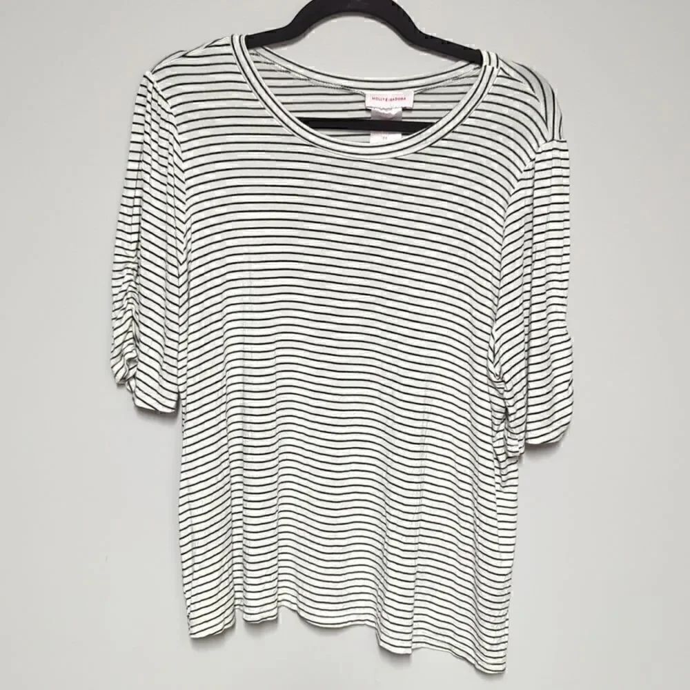 Molly & Isadora Short Sleeve Striped Shirt